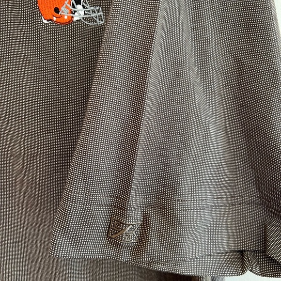 NWT Cutter & Buck Cleveland Browns Birdseye Performance Polo, Brown, L - Picture 5 of 8